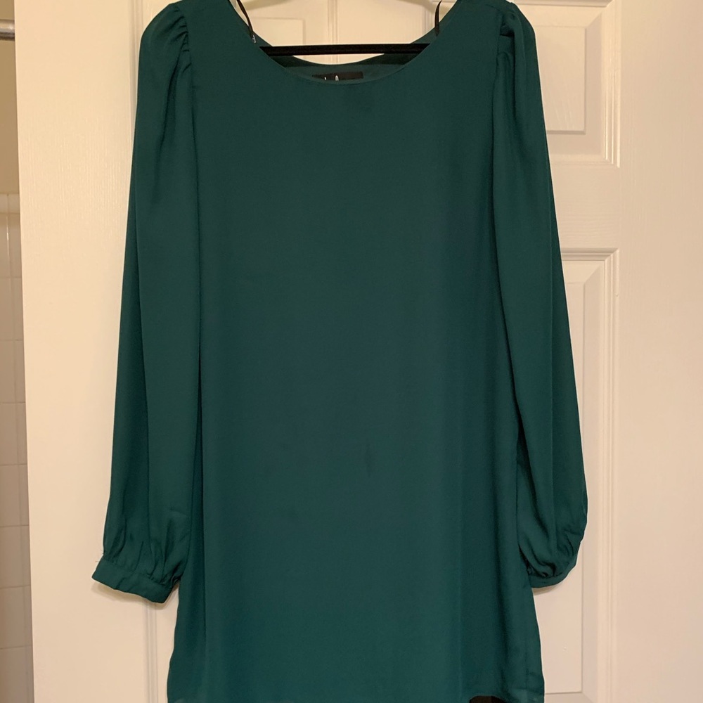 Green Lulus above the knee swing dress